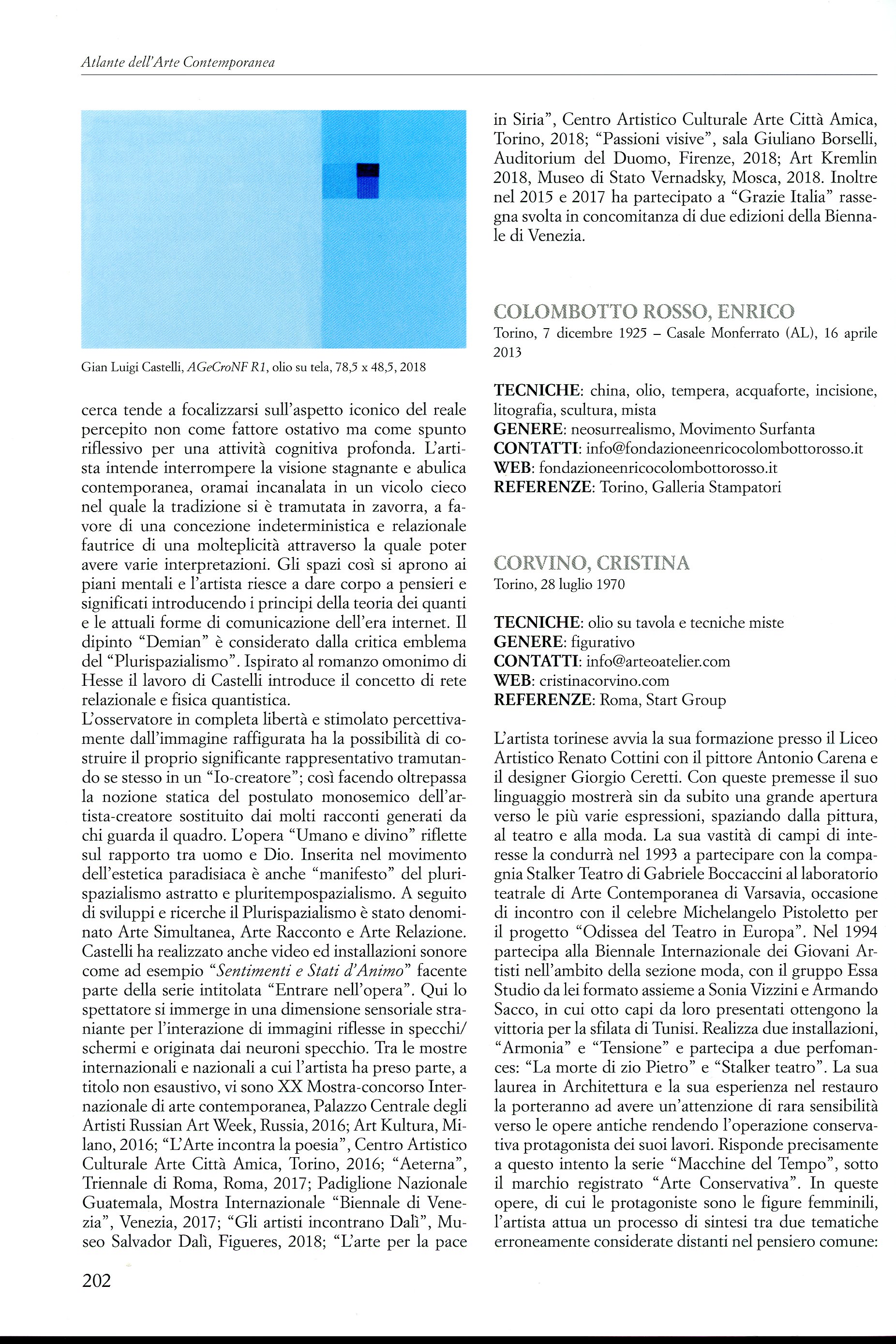 Enciclopedia Atlante della Arte Contemporanea De Agostini 2020  pag  202